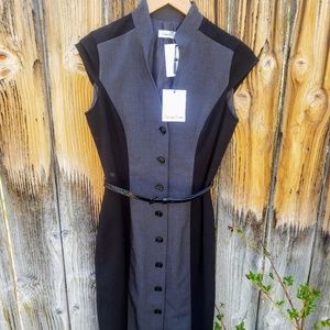 Calvin Klein Charcoal and Black Dress NWT